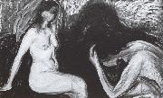Woman and man Edvard Munch